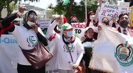 Pro - palestine picket against Israeli law that allows Jews to pray in Masjid Aqsa