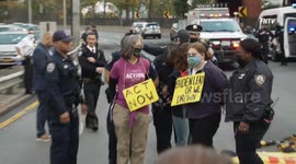 New York climate protesters shut down traffic, angry drivers confront them as dozens arrested
