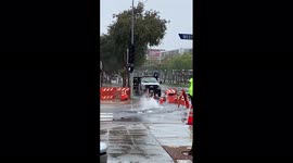 US: Storm System Moves Into Southern California Bringing Heavy Rain And Flooding