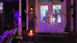 Creepiest decorated house of the street for the Halloween