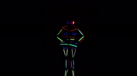 US woman puts her brilliant glow stick Halloween costume to use by dancing in the dark