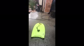 The only means of transportation during a storm in Vacaville, US