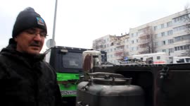 Interview with an employee of the field kitchen of the MES at the site of a gas explosion in Naberezhnye Chelny, Russia