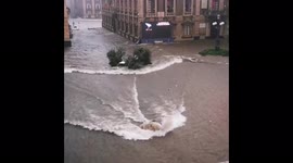 Storm causes severe flooding in Italian city of Catania