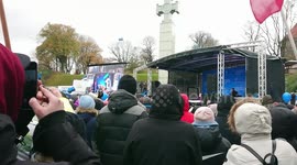 Protest against Covid restrictions in Tallinn, Estonia