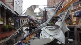 Storm Damage in Salem, Massachusetts on October 27, 2021 - Restaurant Clip 1