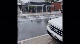 Australia: River Of Hail Flows Through Street In Tanunda During South Australia Storm 2