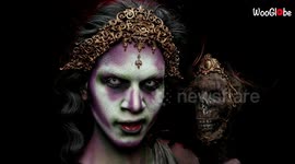 Indian makeup artist becomes 'king of the dead' in Halloween-inspired transformation