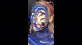 Florida makeup artist goes for the 'Coraline' makeup look for Halloween