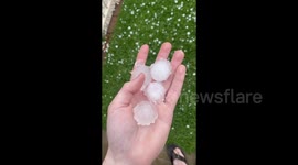 South Australia residents battered by golf ball-sized hail
