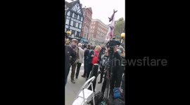 Big protest in London, UK supporting the release of Julian Assange