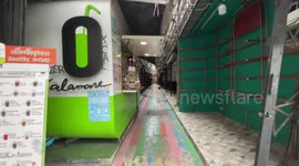 Market deserted and abandoned amid Covid-19 closures in Bangkok, Thailand