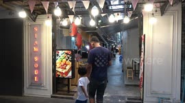Before-and-after footage shows market deserted and abandoned amid Covid-19 closures in Bangkok, Thailand