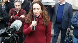 Julian Assange's fiance Stella Moris and others speak after second day of extradition appeal hearing in London
