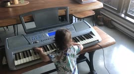 Master baby genius and musical prodigy plays piano for his biggest fans Albus and ella the Bengal Cats