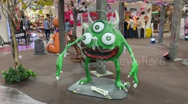 Halloween dollhouse scares shoppers in Bangkok, Thailand