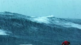Rescue Ship in 22 Meter Waves. (Part 1)  The Largest Waves on the Planet at The Time of Filming
