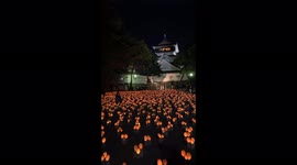 Japan holds festival lighting up 30,000 bamboo candles