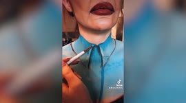 Make-up artist transforms herself in scary Halloween illusions