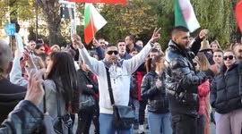 Restaurant staff protest against COVID rules in Bulgaria