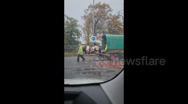 Climate crisis emergency vehicle makes its way to COP26 ahead of climate change summit in Glasgow