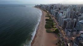 Praia da Costa beach view from a Drone DJI. Enjoy the images