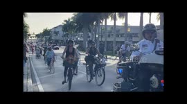Hundreds of Witches Take Flight on Bikes for a Halloween Charity in Delray Beach Florida