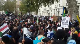 Hundreds of Sudanese protest in London denouncing military coup