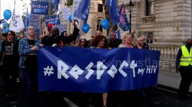 Respect  march to raise  the issues of those  diagnosed with aids a or HiV positive