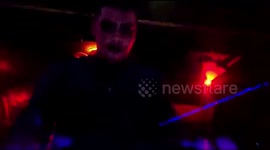 DIY decorations at nightclub in Padang and show DJ performance playing music