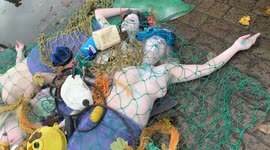 Ocean Rebellion Activists Stage a ‘Ban Bottom Trawling’ Protest Outside CoP26 Venue in Glasgow Ahead of UN Climate Change Conference