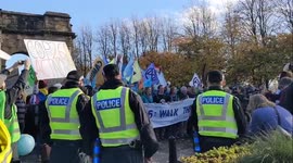 Scotland: Climate Groups Protest On Eve Of COP26 In Glasgow