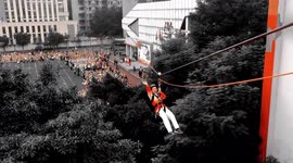 School headmaster ziplines over students in show to mark countdown to 2022 Beijing Winter Olympics