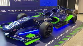 Electric race car, dubbed world's first, on show at COP26