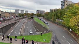 UK: President Biden’s Motorcade Arrives In Glasgow For COP26 Summit 2