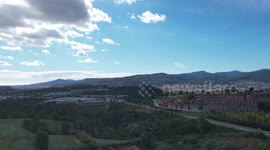 hyperlapso  aereo despues de la tormenta