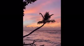 Amazing sunset in the Maldives
