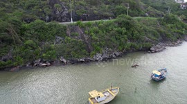 A beautiful picture of colorful fishing boats in Vila Velha - Brazil