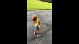 First time getting to play in the rain