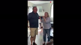 'Say Rachel's pregnant!' US couple surprise friends and family with clever pregnancy reveal