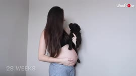 Canadian woman films beautiful week-by-week timelapse of her pregnancy