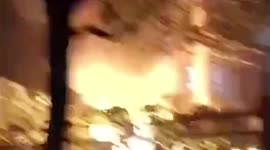 Huge fire erupts from electric scooter explosion while charging in eastern China