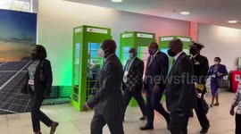 Kenyan President Uhuru Kenyatta spotted at COP26 with a big entourage