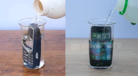 YouTuber submerges iPhone and Nokia 3310 in acid for latest 'experiment'