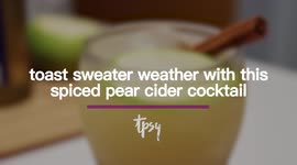 Cinnamon-spiced pear cocktail is pear-fect for fall weather