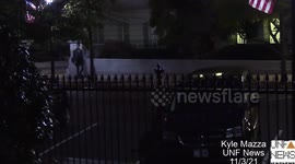 Madam Vice President of the United States Kamala Harris departs the White House en-route her residence at the United States Naval Observatory in Washington, DC on November 3, 2021