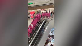 Mall staff in the Philippines dress up as Squid Game guards