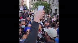 NYC anti-vax mandate protesters confront Mayor-Elect Eric Adams