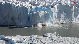 Stunning footage of a glacier breaking off caught on camera in Argentina