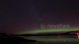 Stunning timelapse of spectacular Nothern Lights across Northern Scottland